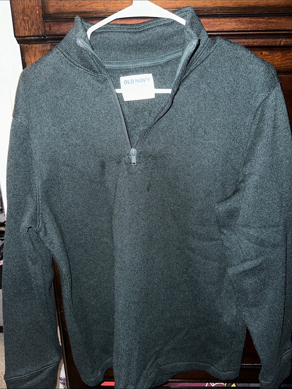 Old Navy Men's Forest Green Half-Zip Sweater